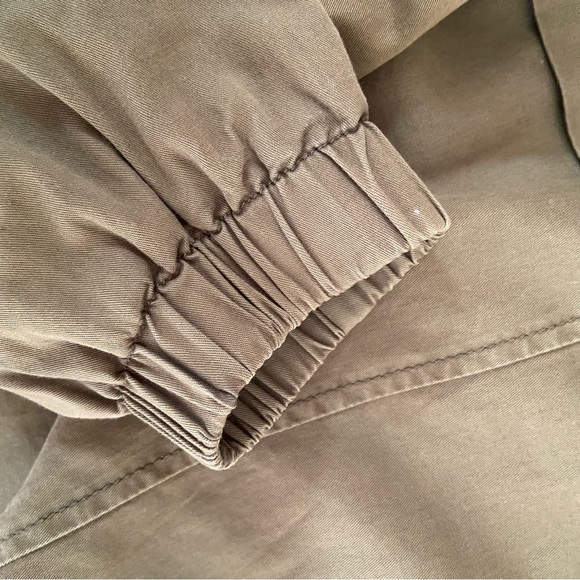 Zara Full Zip Lightweight Olive Green Utility Jacket - Picture 6 of 8